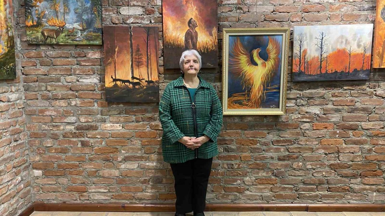 Orman yangınlarını konu alan resim sergisi açıldı