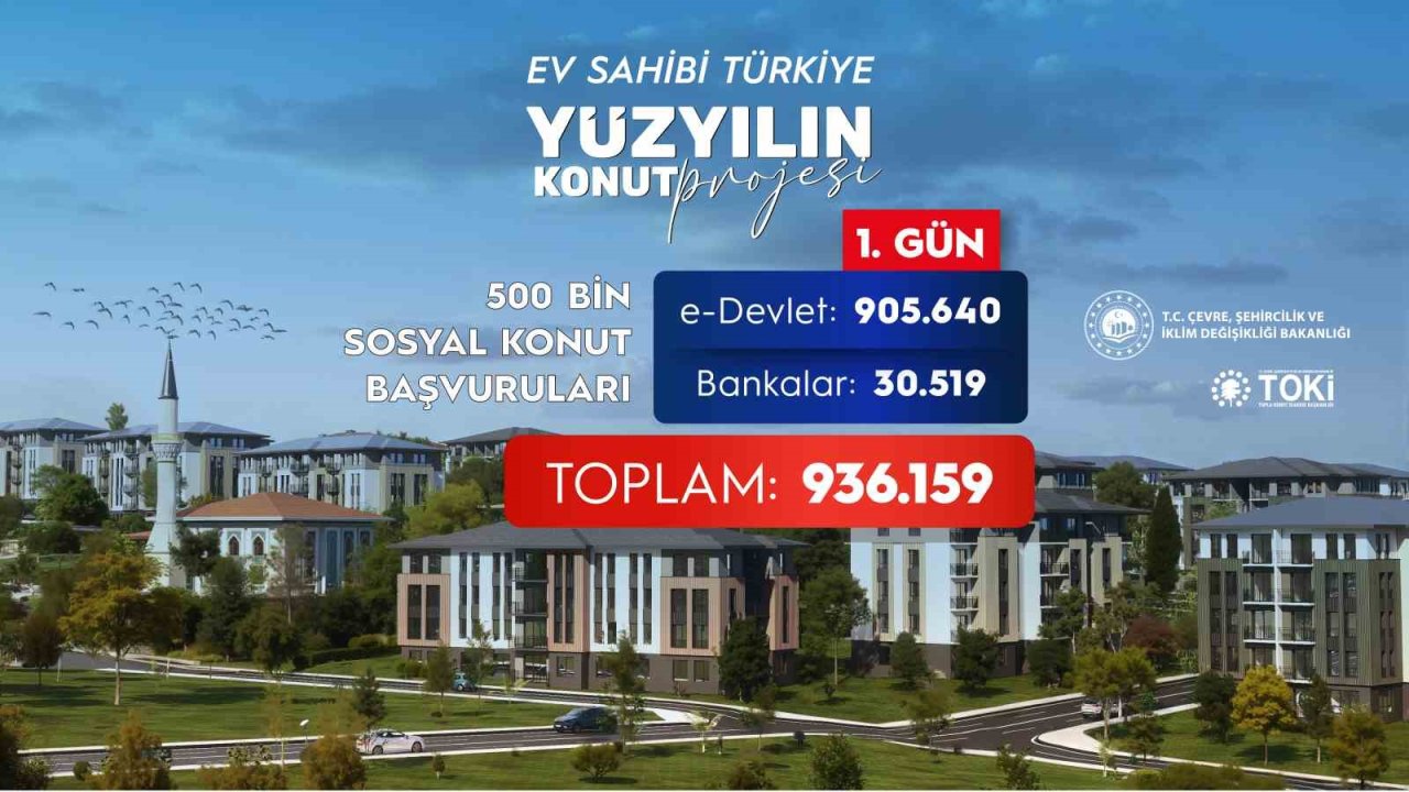 Bakan Kurum: "500 bin sosyal konut için ilk gün 936 bin 159 başvuru yapıldı"