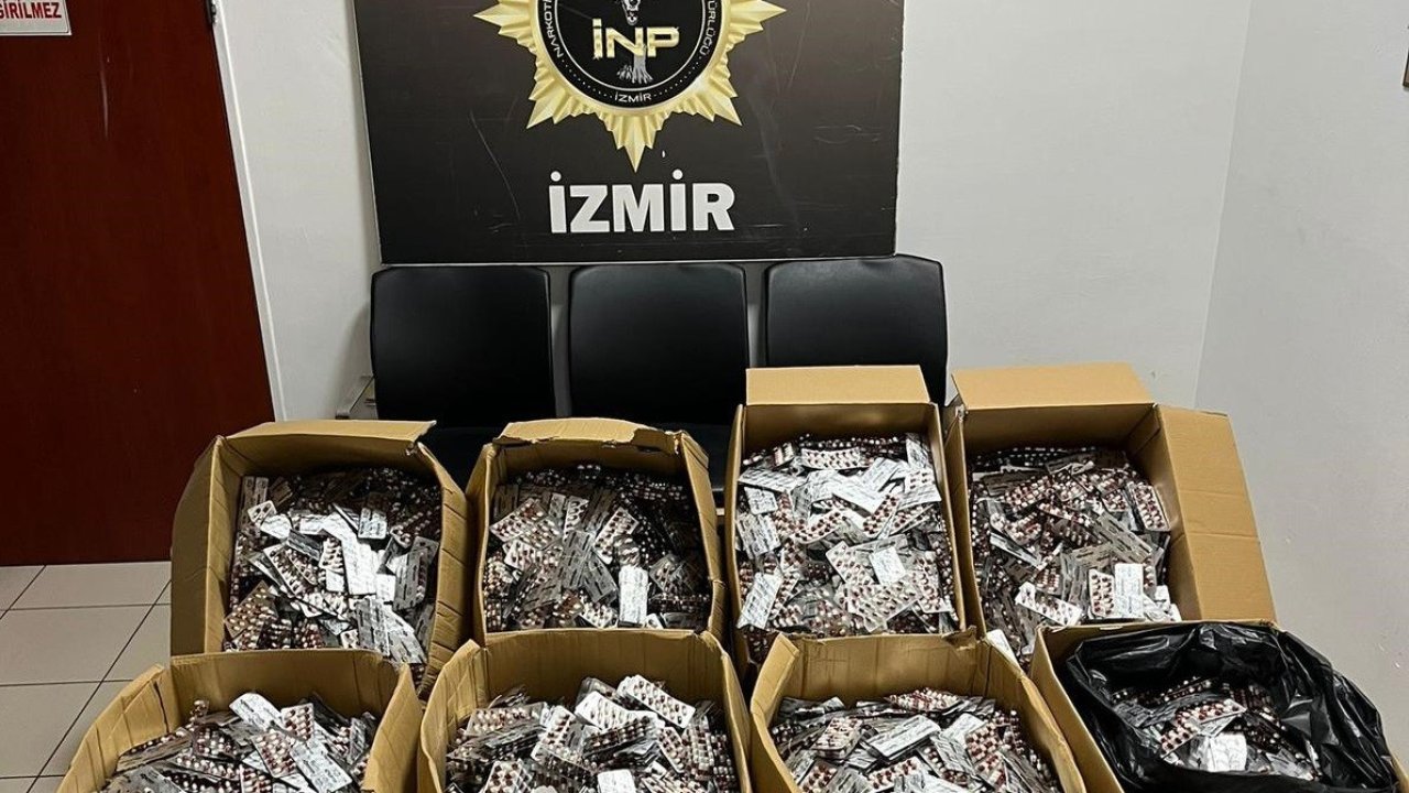 İzmir’de uyuşturucu operasyonu: 168 bin 448 sentetik ecza ele geçirildi