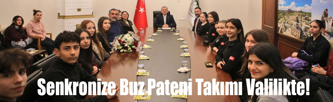 Buz Pateni Takımı sporcuları Vali Ziya Polat'ı ziyaret etti