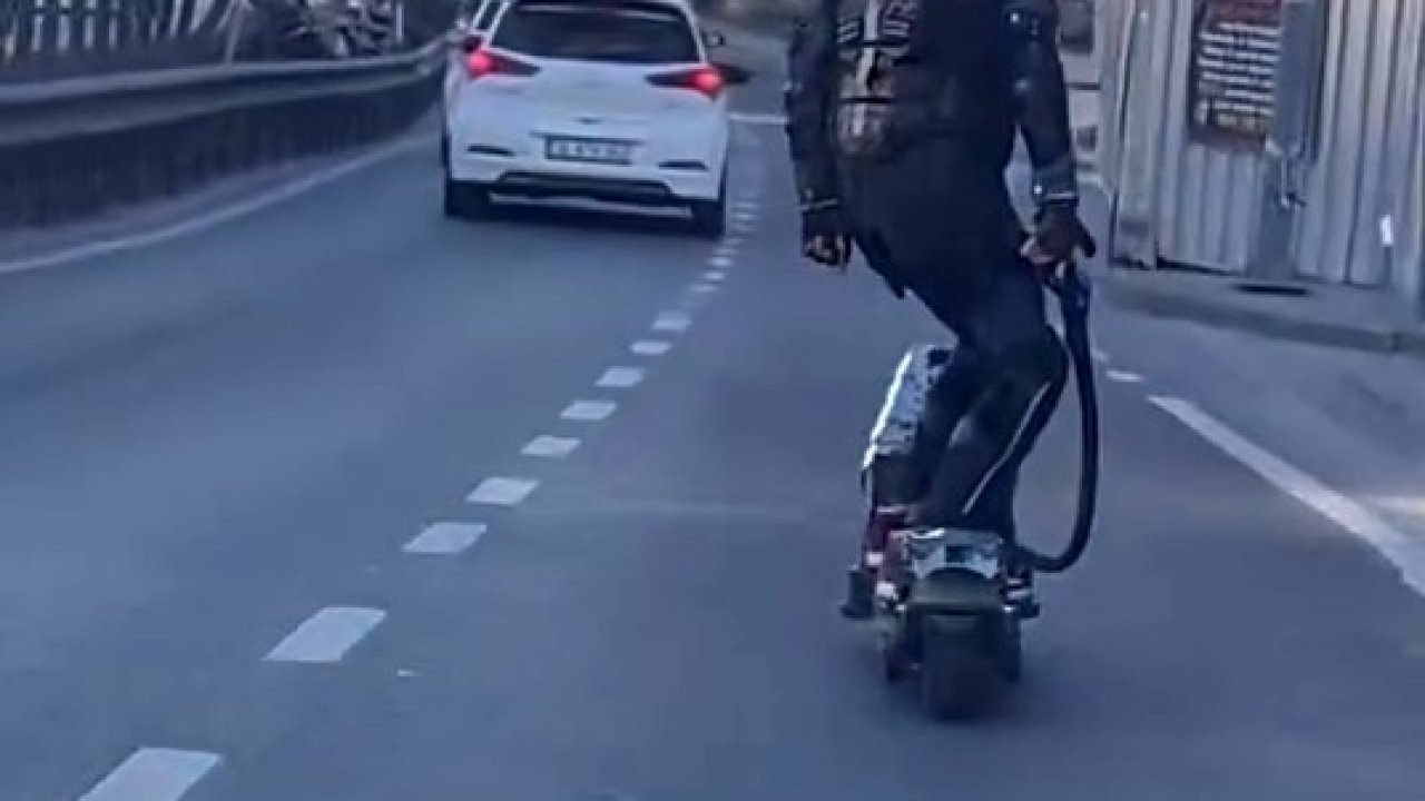 E5’de sıra dışı scooter yolculuğu