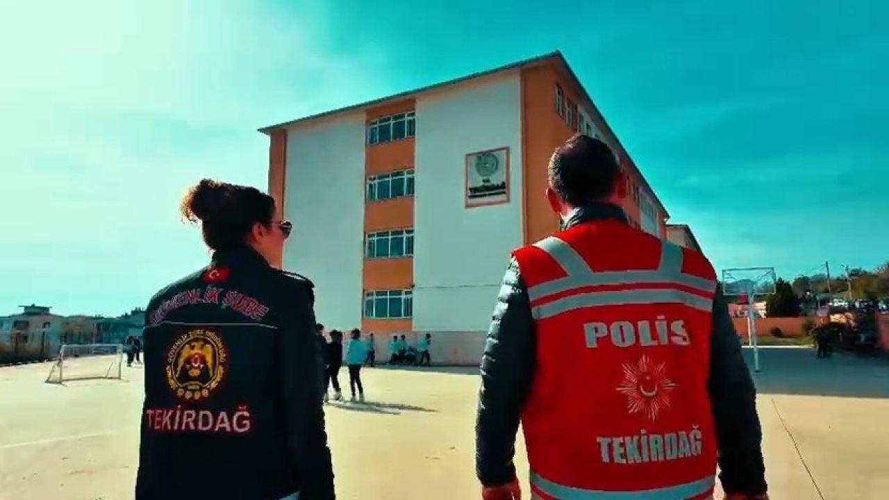 Tekirdağ’da polis ekiplerinden okullarda geniş çaplı denetim