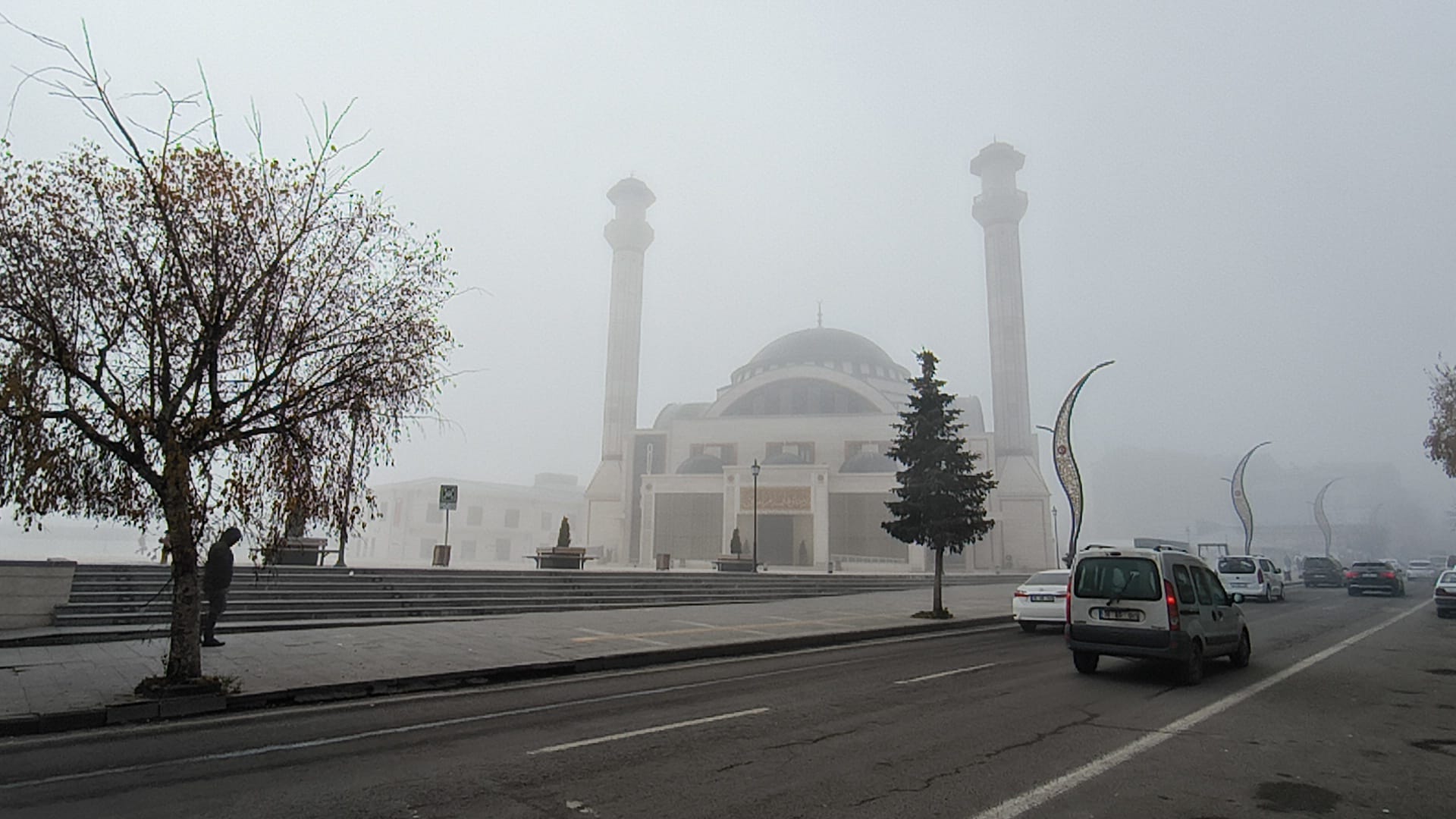 Kars'ta yoğun sis nedeniyle görüş mesafesi 10 metreye düştü