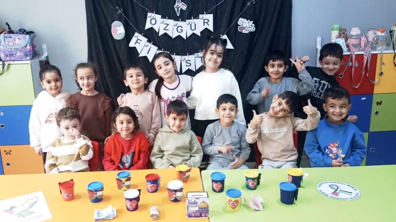 Tuncelili miniklerden Gazze’deki çocuklara anlamlı destek