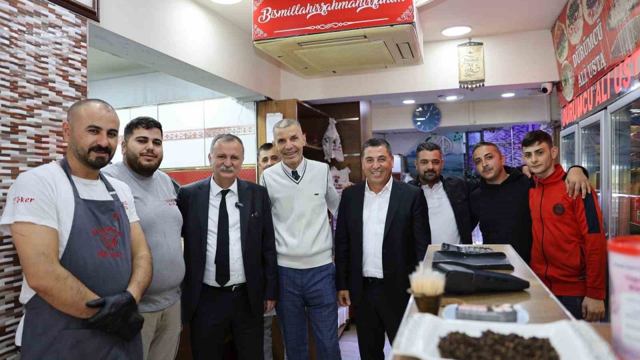 Komşu esnafın sorunlarını yerinde dinledi