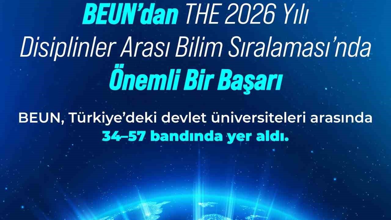 BEUN’dan THE 2026 Yılı Disiplinler Arası Bilim Sıralaması’nda Önemli Bir Başarı