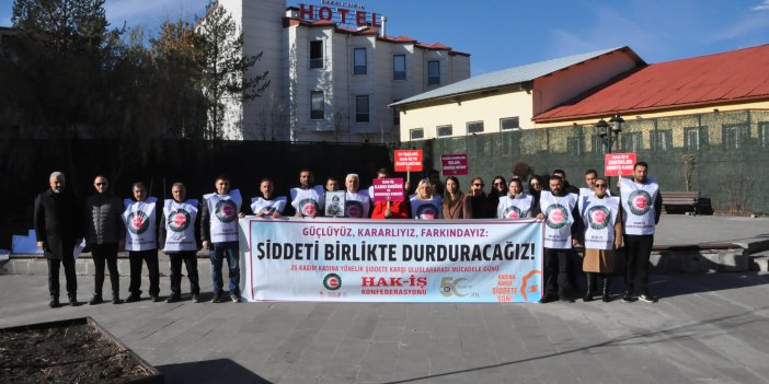 HAK-İŞ Kars'ta da kadınlar için meydana indi