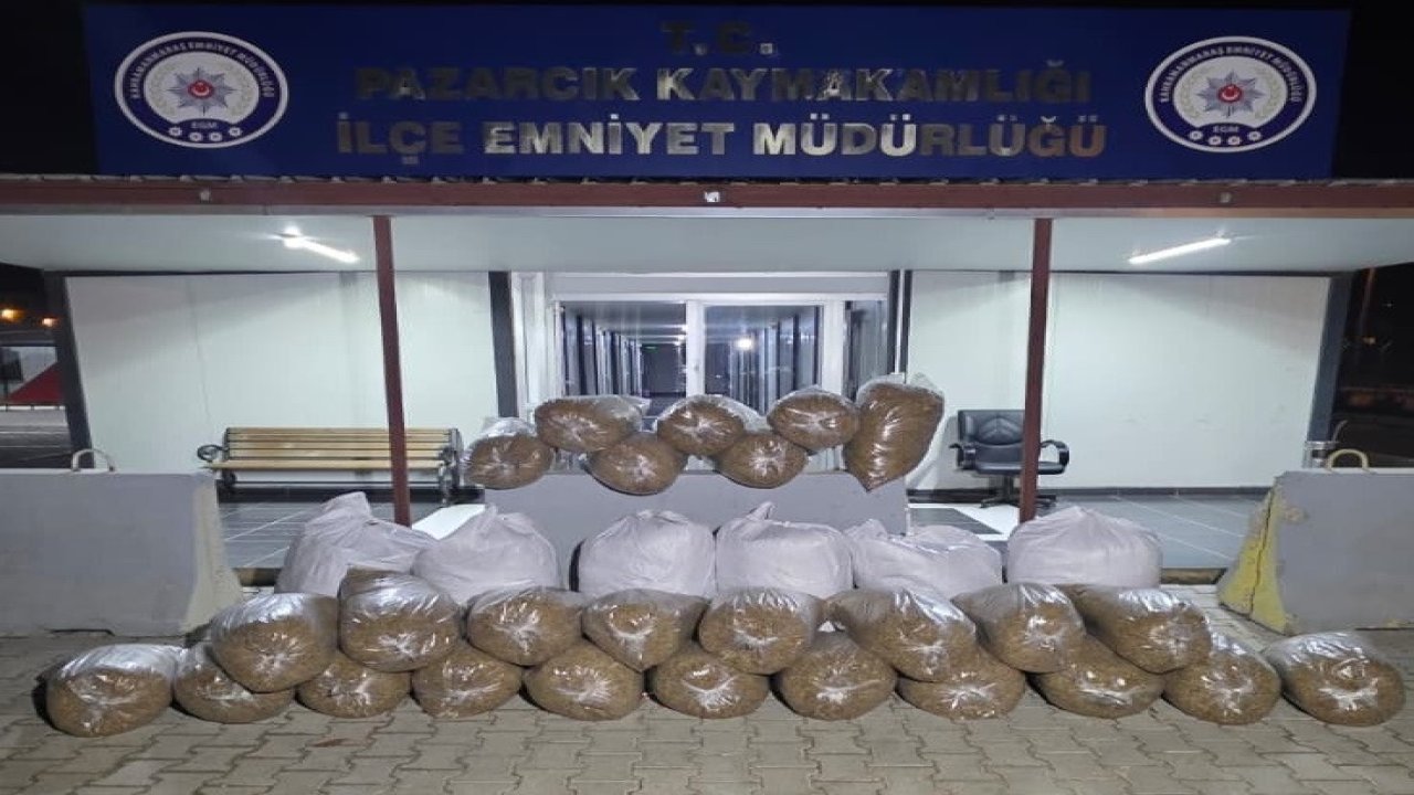 Kahramanmaraş’ta 449 kilogram kaçak tütün ele geçirildi
