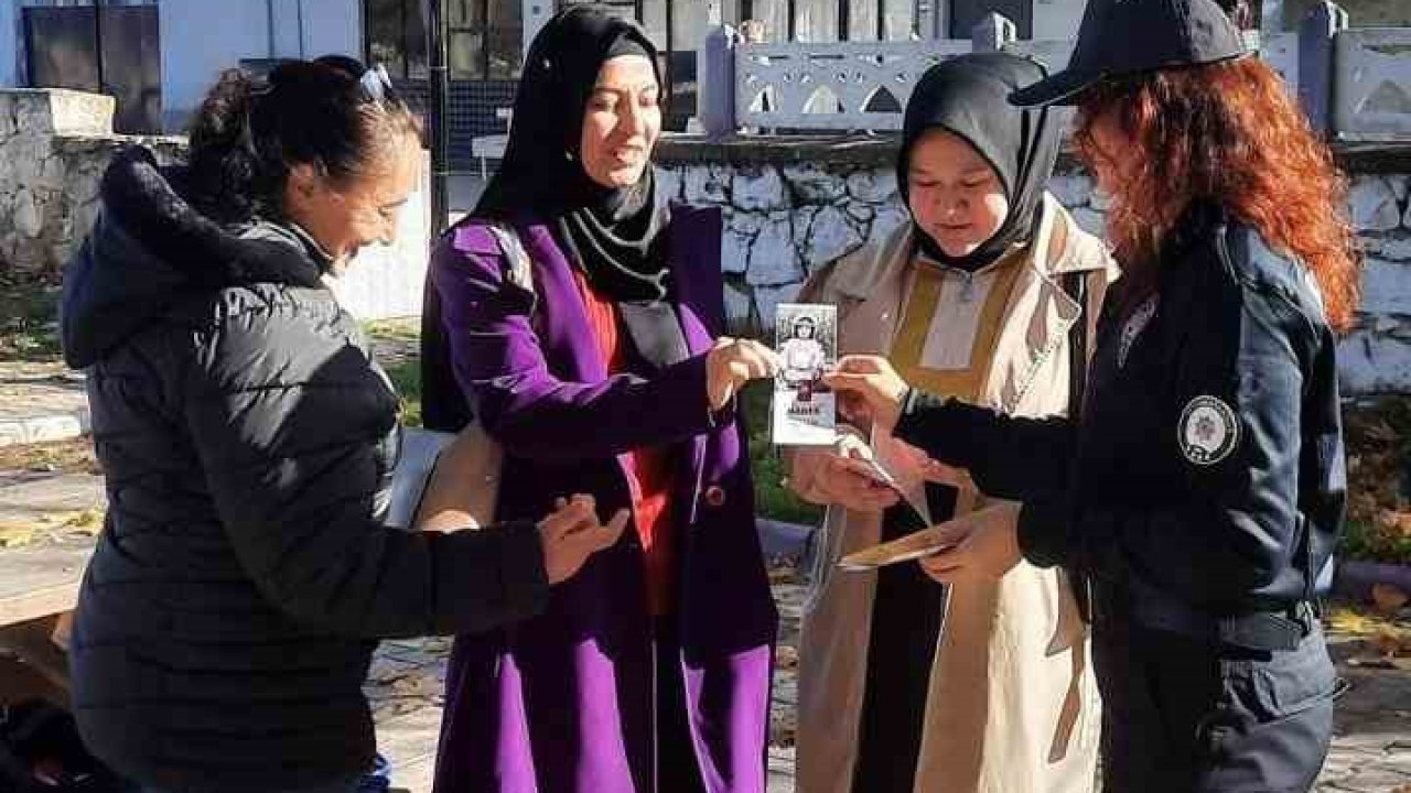 İhsaniye’de vatandaşlara kadına şiddetle mücadele anlatıldı