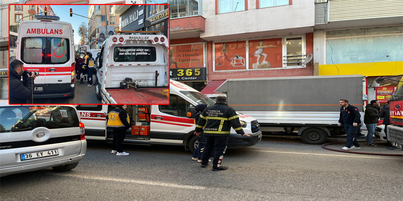 Kars'ta yangın paniği, 3 kişi hastaneye kaldırıldı