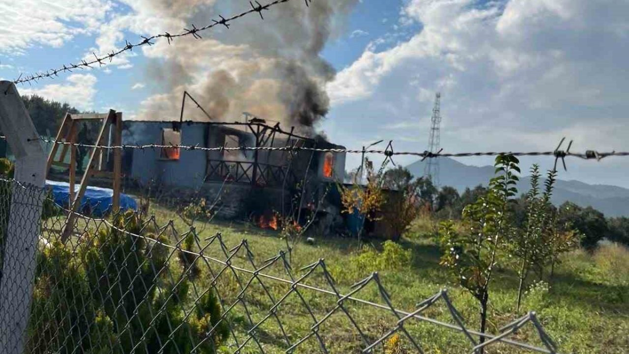 Bağ evinde korkutan yangın