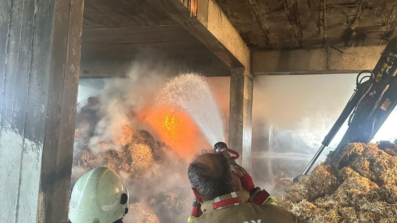 Samandağ’da samanlıkta çıkan yangın 10 saatte kontrol altına alındı