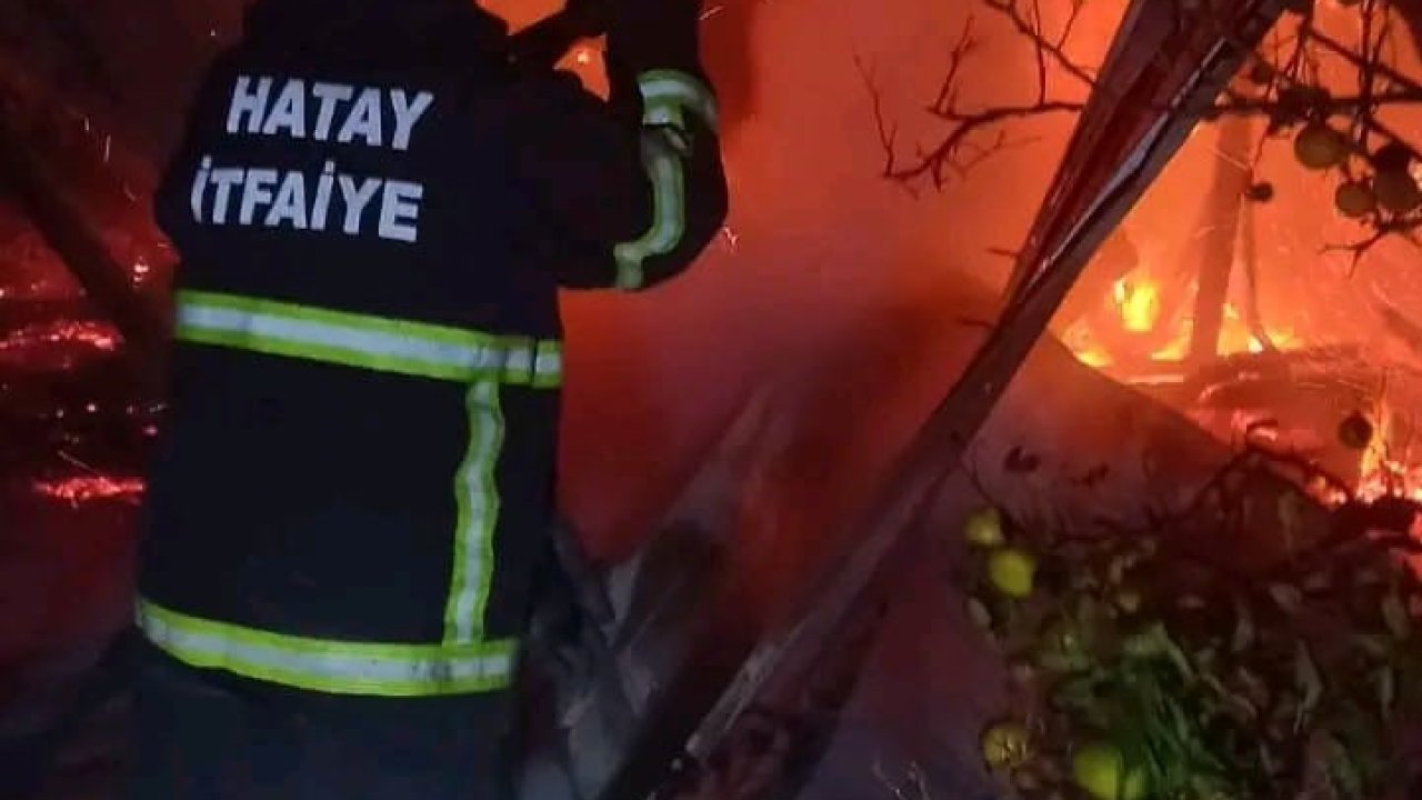 Erzin’de baraka alevlere teslim oldu