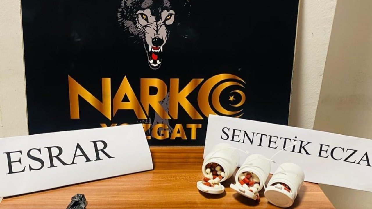 Yerköy’de 165 adet sentetik ecza maddesi ele geçirildi
