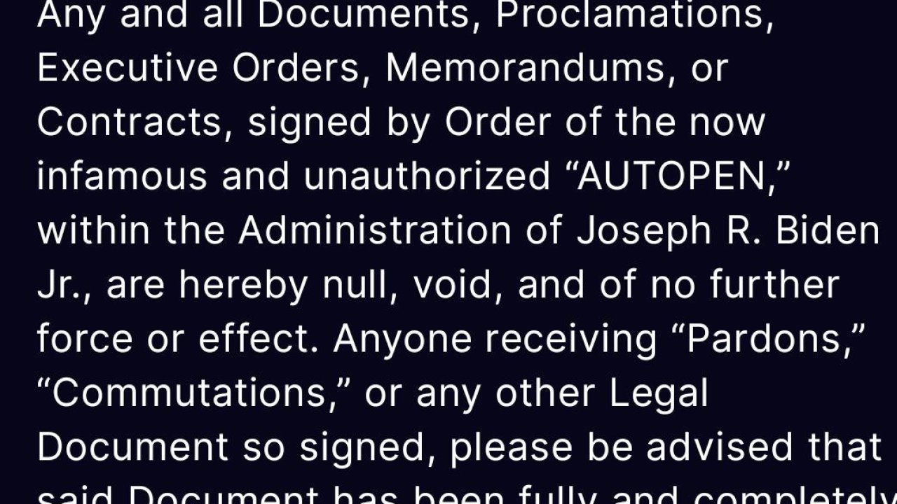 Trump, Biden döneminde "Autopen" ile imzalanan belgelerin geçerliliğini yitirdiğini açıkladı: "Bu şekilde af veya ceza indirimi alanlar yasal etkisinin olmadığını unutmamalı"