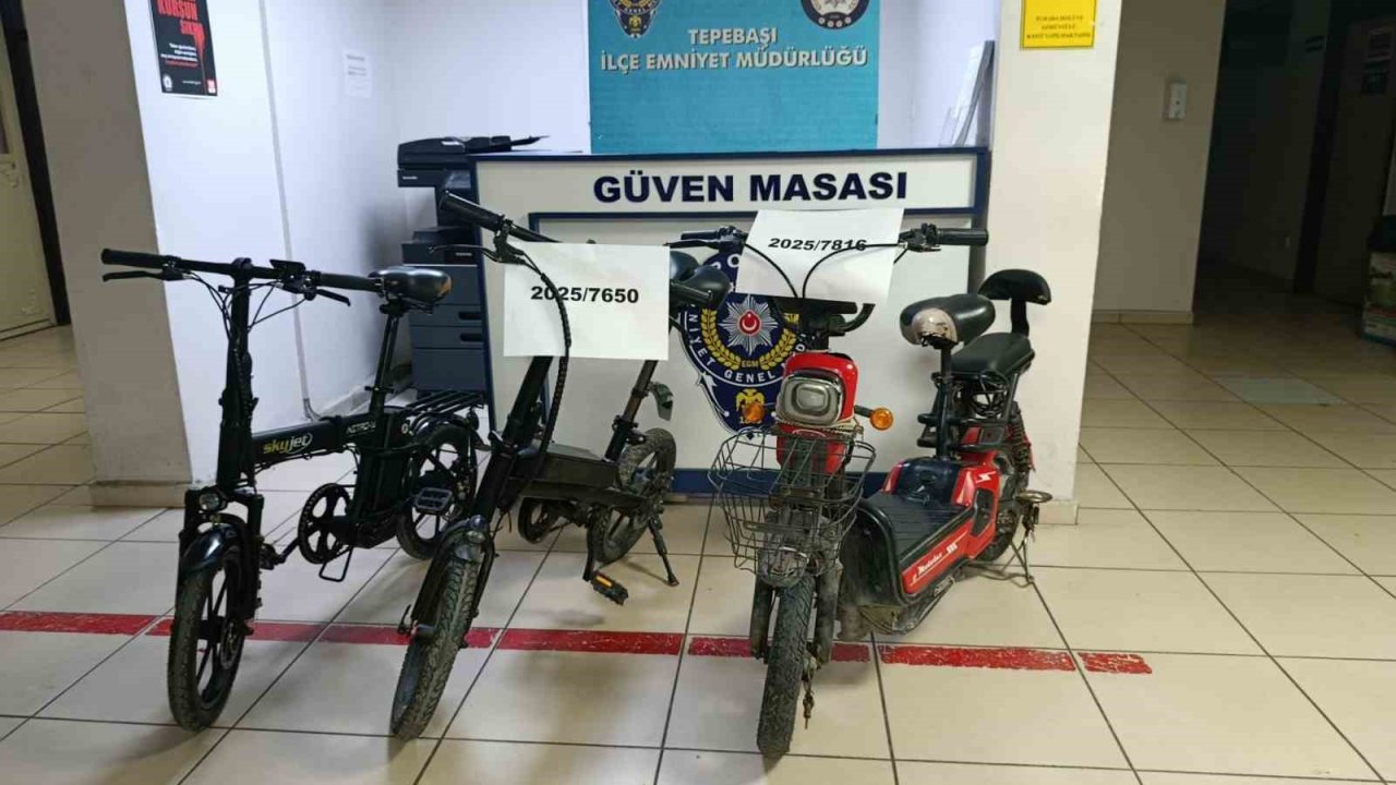 Çalınan bisikletler polis tarafından bulundu