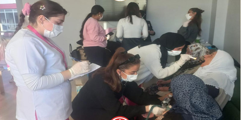 KAÜ Öğrencilerinden Huzurevinde Sağlık Taraması