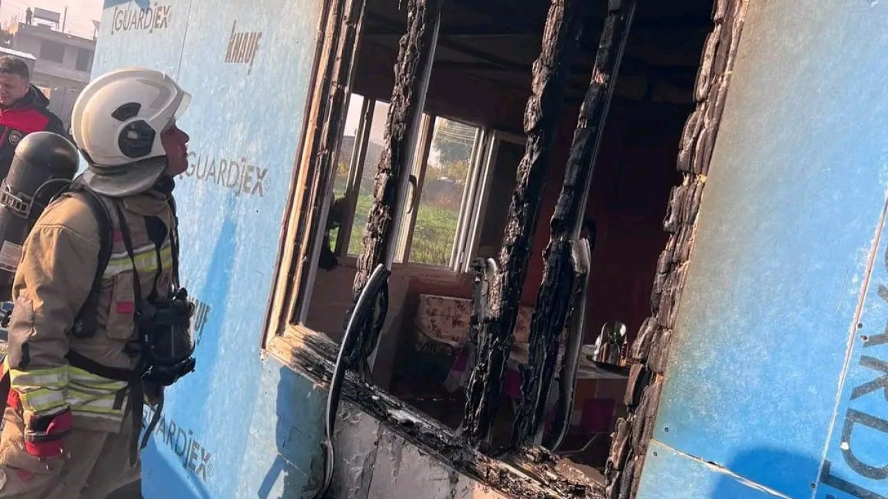 Antakya’da müstakil ev yandı