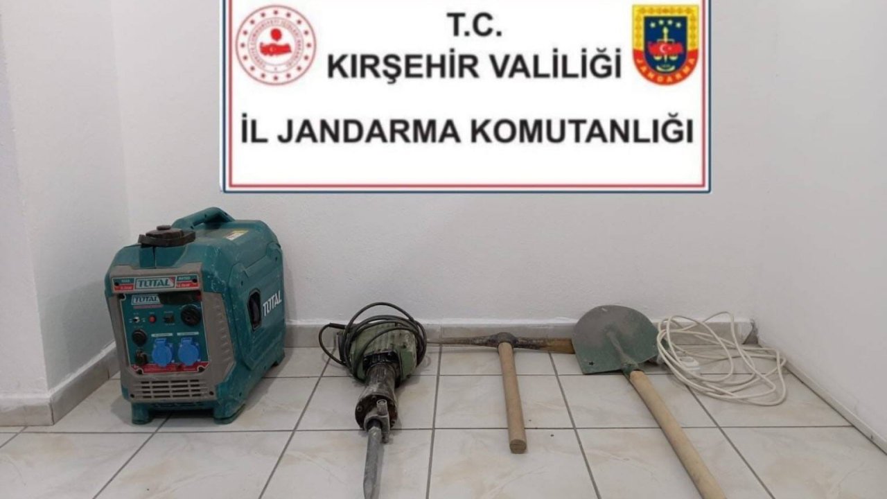 Kırşehir’de izinsiz kazı yapan şüpheli yakalandı