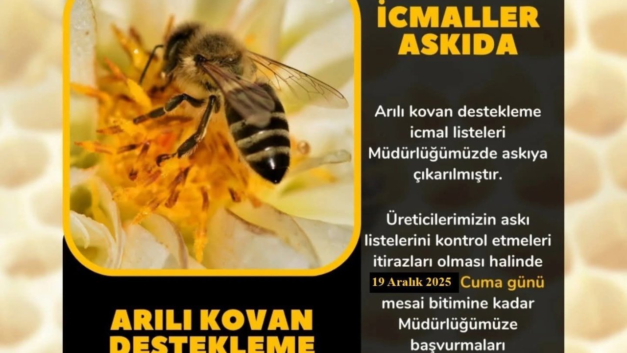Söke’de arıcılara İcmal Listesi uyarısı