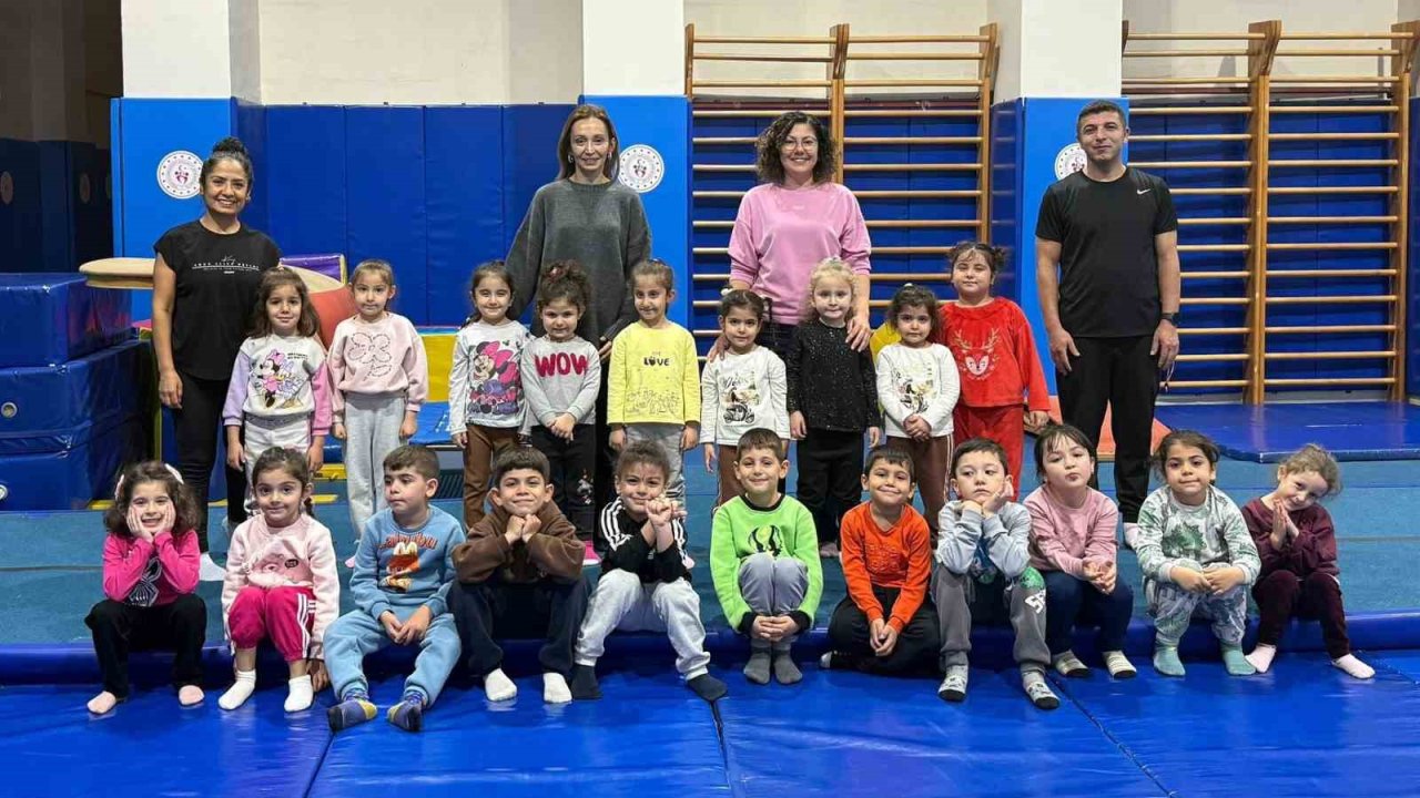 Muğla’da Anasınıfı öğrencileri cimnastikle spora ilk adım dedi