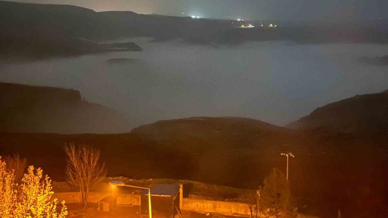 Batman’da Dicle Nehri üzerinde sis denizi