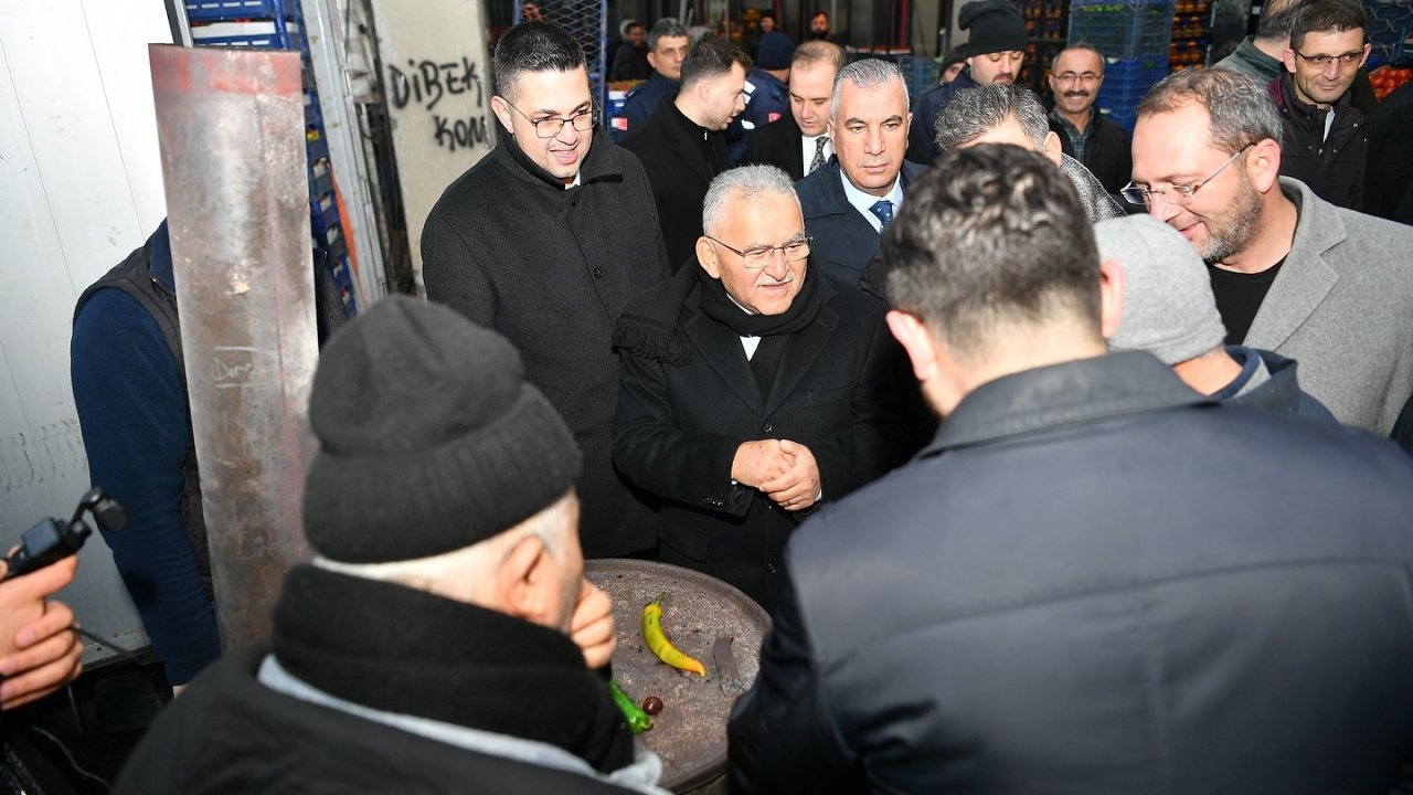 Başkan Büyükkılıç’tan Hal Kompleksi’ne sabah mesaisi