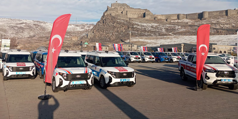 Kars’a Yeni Araç Takviyesi, Araçlar Bedesten Bölgesi’nde Sergileniyor