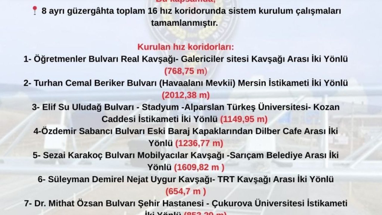 EDS’li hız kontrolü yarın başlıyor