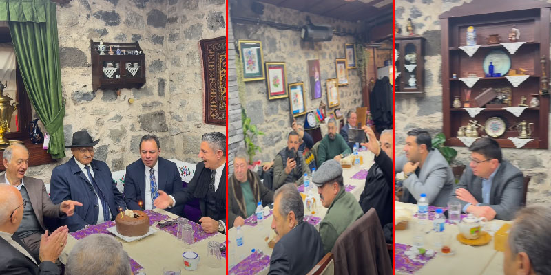 Kars'ta İsmet Çelik’in 100. Yaşı İçin Pasta Kesildi!