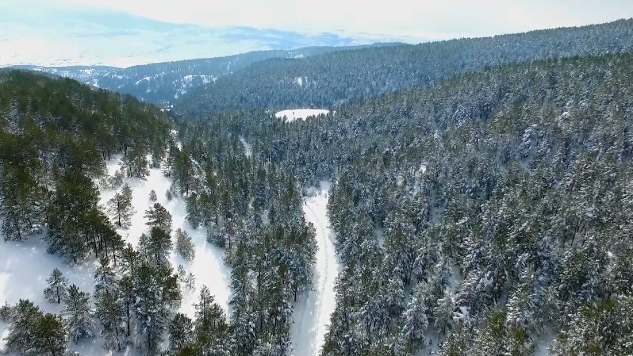 Erzincan’ın doğa harikası Dumanlı beyaza büründü