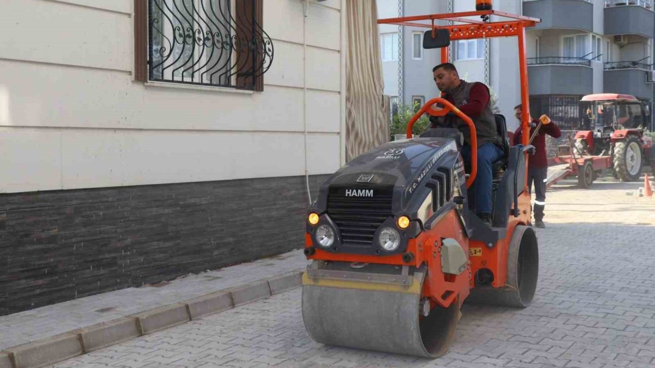 Nazilli Belediyesi Yeni Mahalle’deki taş döşeme çalışmasını tamamladı
