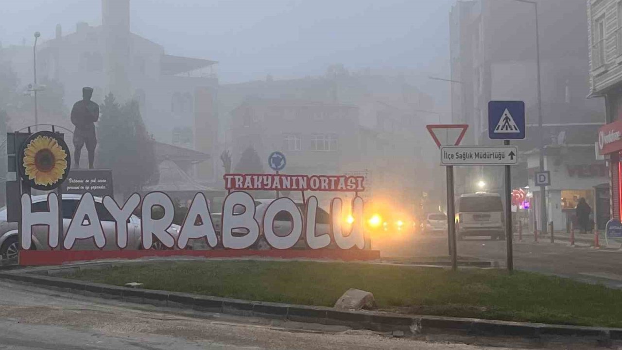 Tekirdağ’da yoğun sis etkili oldu