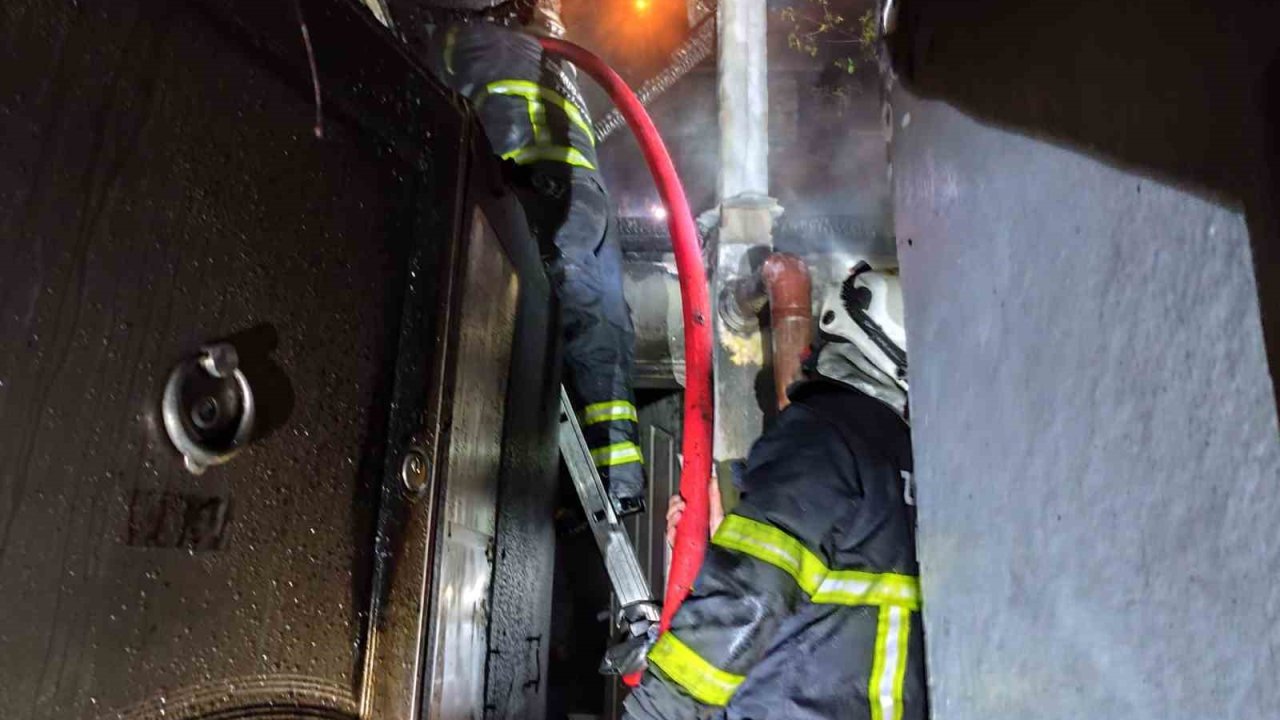 Zonguldak’ta alevler geceyi aydınlattı, itfaiye papağanı yangın ortasından kurtardı