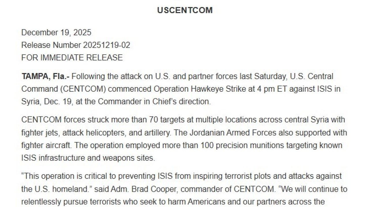 ABD ordusundan operasyon açıklaması: "70’ten fazla DEAŞ hedefi vuruldu"