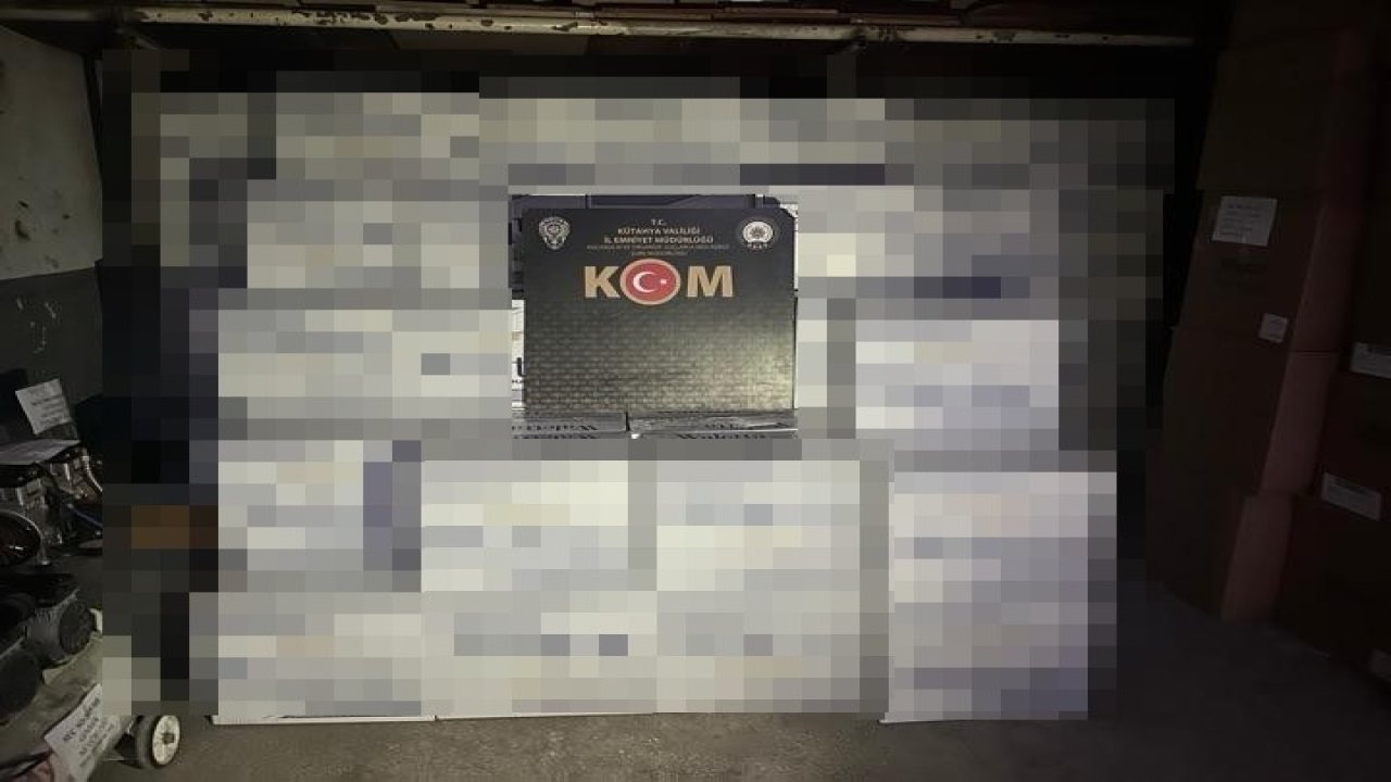 Kütahya’da durdurulan araçta 5 milyon makaron ele geçirildi