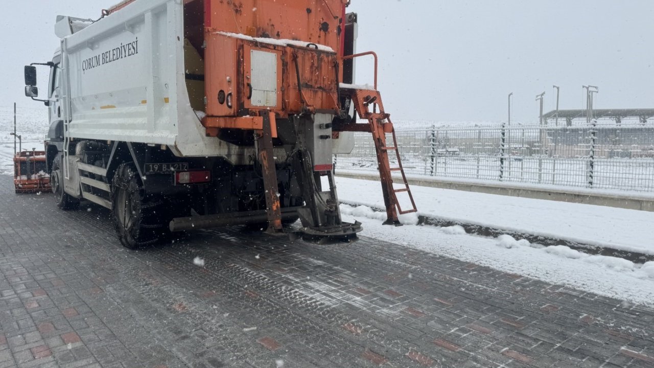 Çorum Belediyesi karla mücadeleye hazır