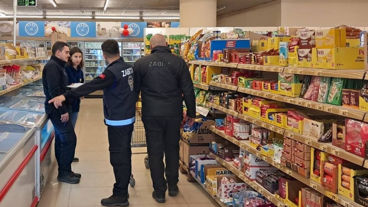 Köşk’te zincir marketlere etiket ve son kullanma tarihi denetimi