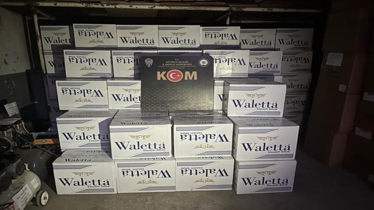 Kütahya’da bir araçta 5 milyon 190 bin boş makaron ele geçirildi