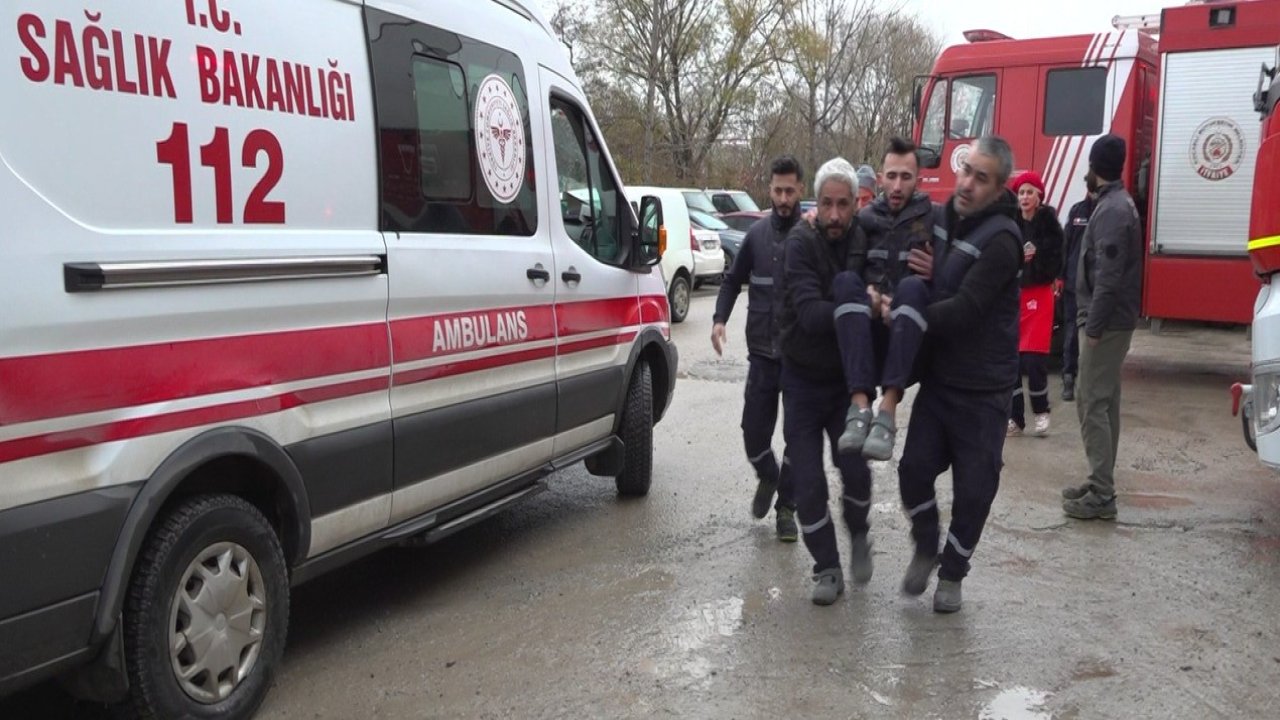 Beton fabrikasında yangın: 2 işçi dumandan etkilendi