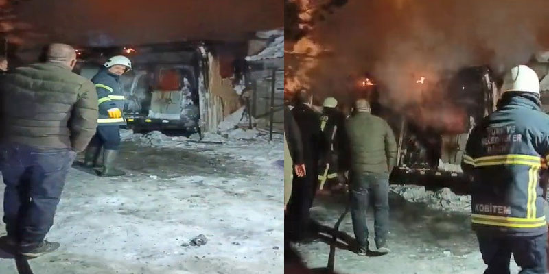 Donmasın diye ateş yakıldı, otomobil alevlere teslim oldu
