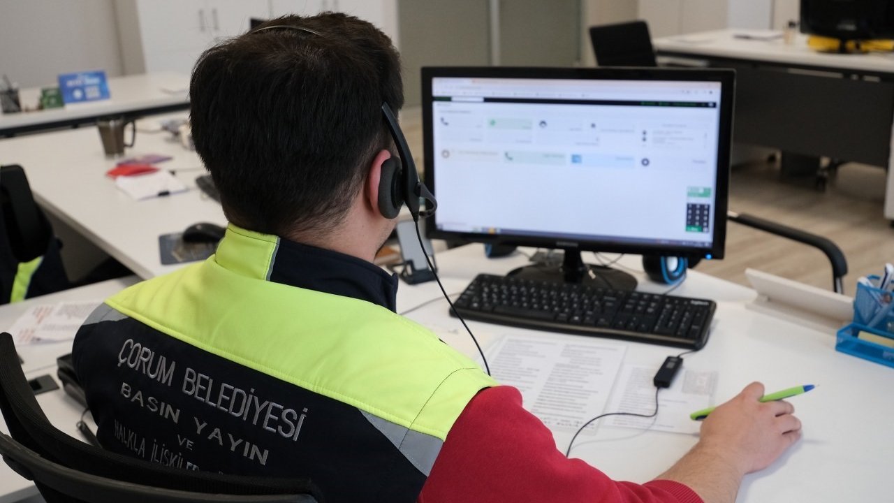Çorum Belediyesi 1 yılda 164 bin çağrı cevap verdi