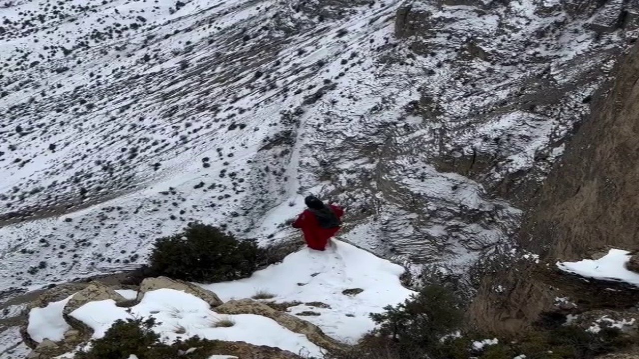 Uzundere semalarında nefes kesen atlayış