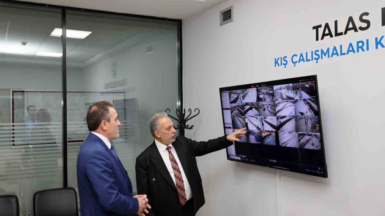 Talas’ta kış çalışmalarına teknolojik takip