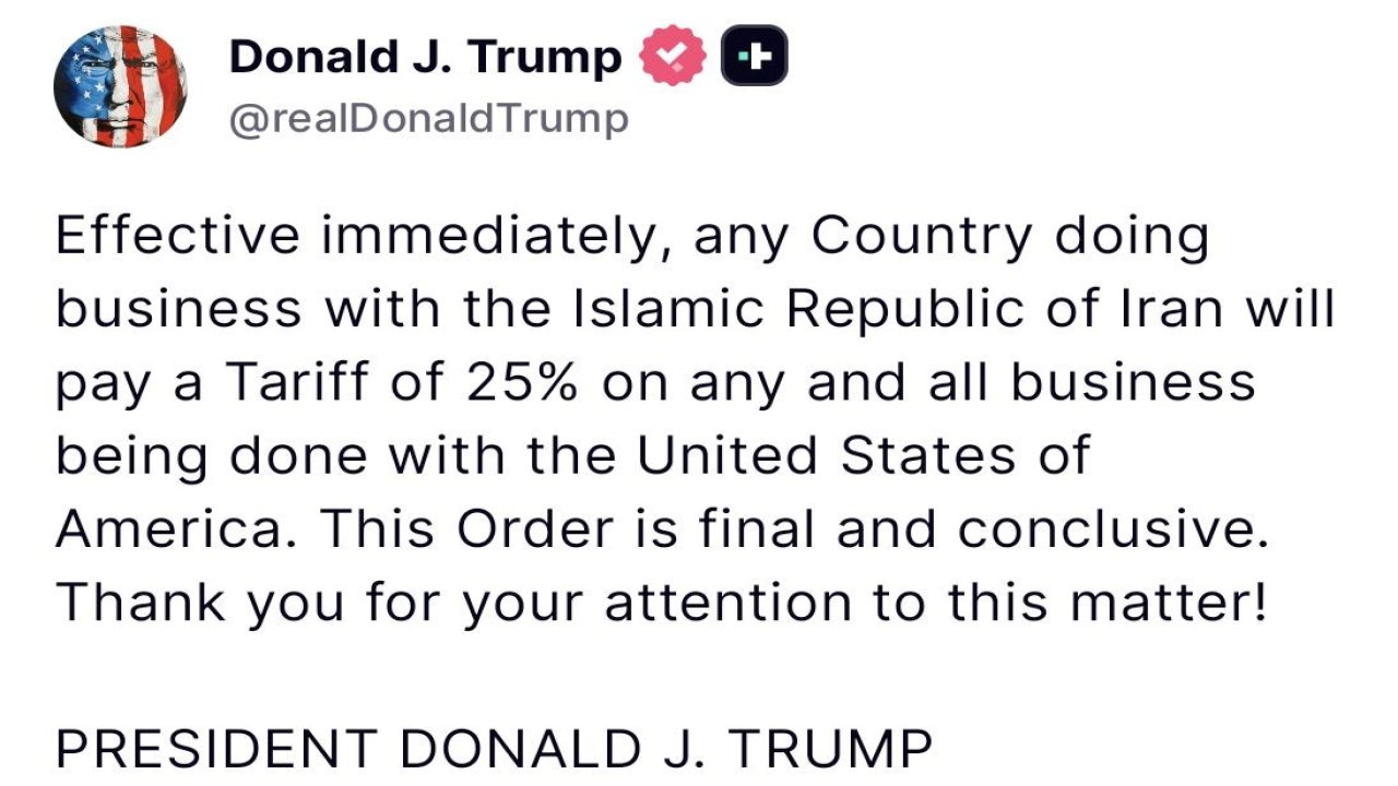 Trump’tan İran ile iş yapan ülkelere yaptırım kararı: "Yüzde 25 gümrük vergisi uygulanacak"