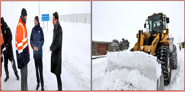 Vali Polat, Sakaltutan Geçidi’ndeki Karla Mücadele Çalışmalarını İnceledi