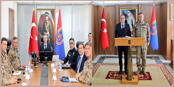 Kars Valisi Ziya Polat’tan İl Jandarma Komutanlığına ziyaret
