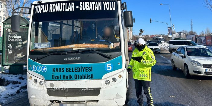 Kars’ta toplu taşıma araçlarına denetim