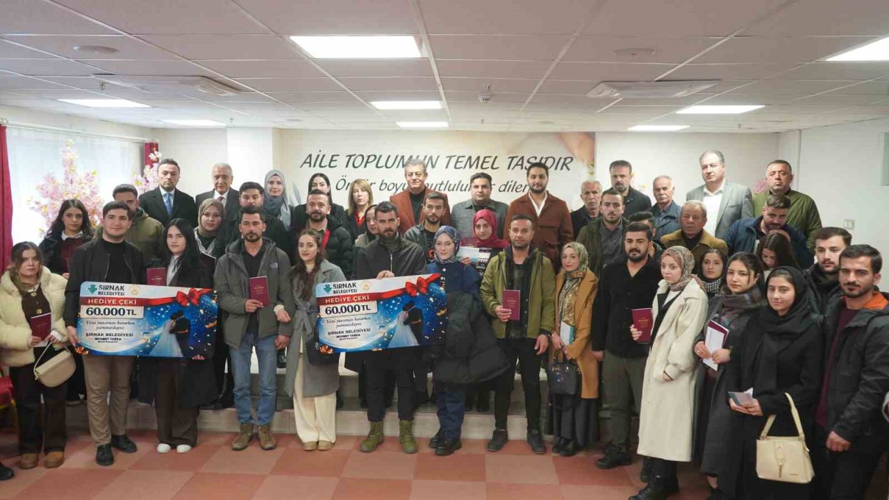 Şırnak Belediyesinden yeni evlilere 60 bin liralık destek