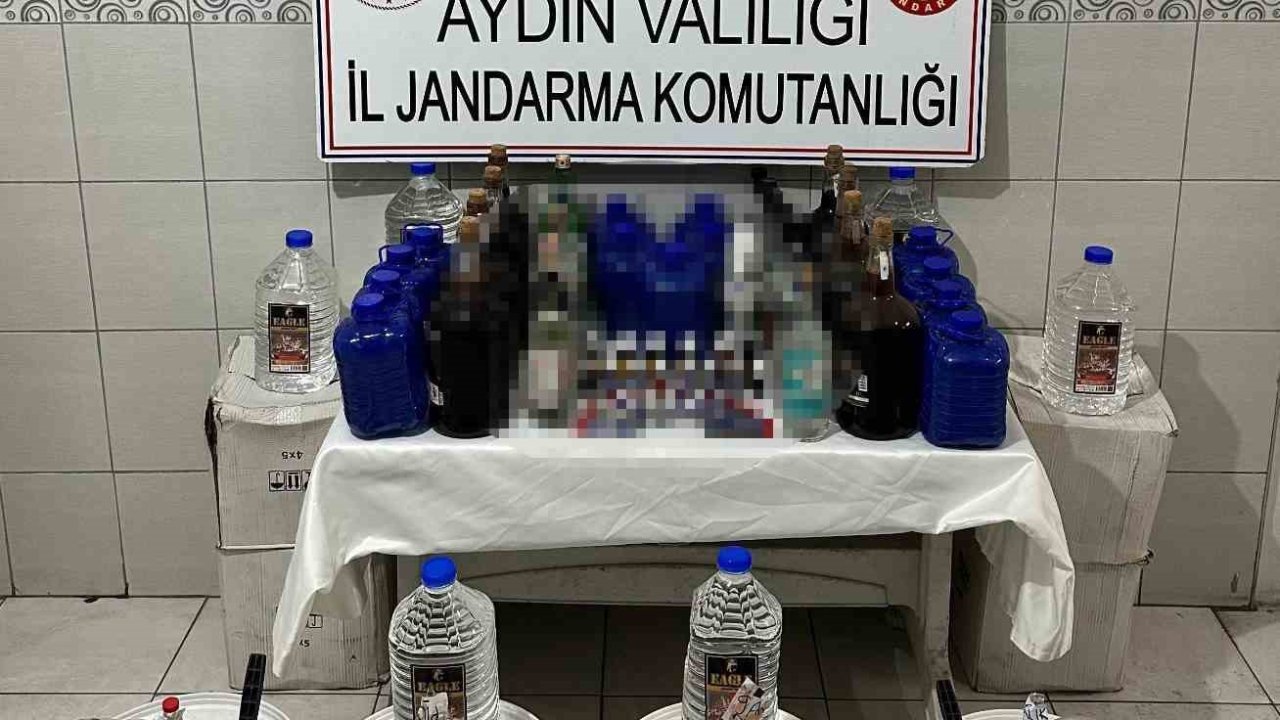Aydın’da jandarmadan sahte alkol operasyonu